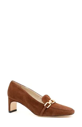 Amalfi By Rangoni Settimio Bit Loafer Pump in Castagno Cashmere Gold at Nordstrom, Size 7.5
