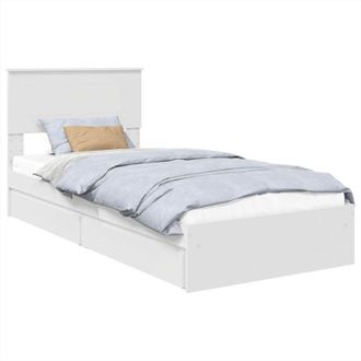 vidaXL Cama Con Almacenamiento 90 X 190 Cm Madera De Ingenier&iacute;a Vidaxl