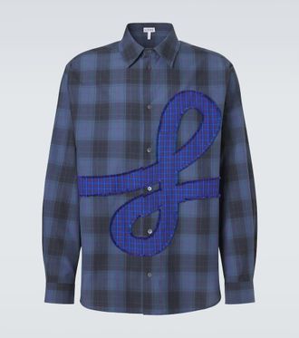 Loewe Camicia in popeline di cotone a quadri