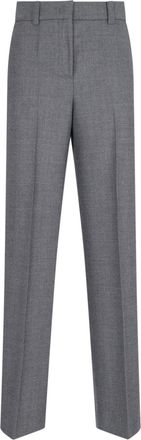 Incotex Wide-Leg Neera Trousers in Gray Virgin Wool