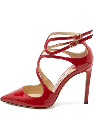 Jimmy Choo London leather pointed pumps - Red