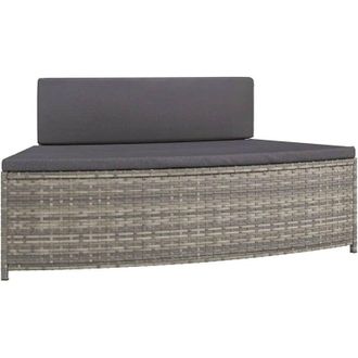 vidaXL Panche per Spa con Cuscini 2 pz in Polyrattan Grigio - Vidaxl