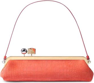 Jacquemus Orange Leather Shoulder Bag