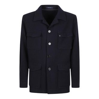 Tagliatore Heren, Jassen, Blauw, Maat: M Leer
