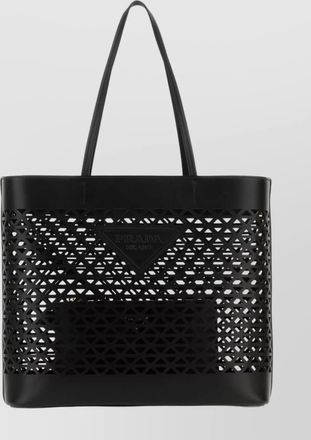 Prada leather tote bag featuring cut-out detailing