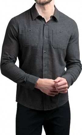 Travis Mathew Hefe Button-Up Shirt In Dark Grey