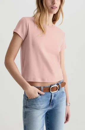AG - Adriano Goldschmied Sadie Crop T-Shirt in Sparkling Rose at Nordstrom, Size X-Small