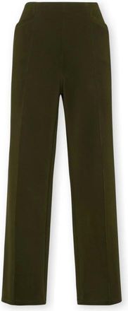 Elena Miro Broeken, Dames, Groen, 2Xl, Polyester, Cropped scuba broek