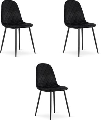 OEM Silla Asti - Terciopelo Negro X 3