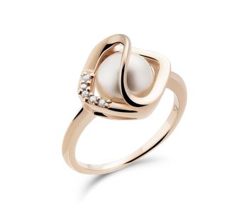 Orphelia WoMens 925 Sterling Silver Ring - Rose ZR-7471/RG - Size R 1/2