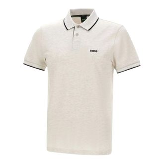 HUGO BOSS Hugo, Polo Shirts, male, Gray, Size: 2XL Paul Polo