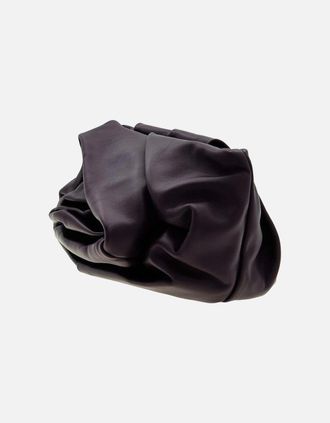 Burberry Womens Rose Leather Clutch Bag - Purple - Size: UNI