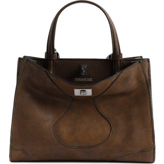Zadig&Voltaire Jack Nano Waxy Suede Shoulder Bag in Wood at Nordstrom