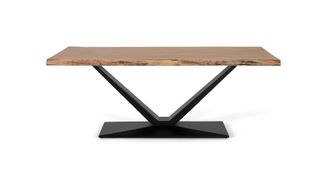 Giner&Colomer Mesa de comedor de madera de acacia y metal