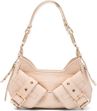 Francesco Biasia Y2K crocodile-embossed leather shoulder bag - women - Calf Leather - One Size - Neutrals