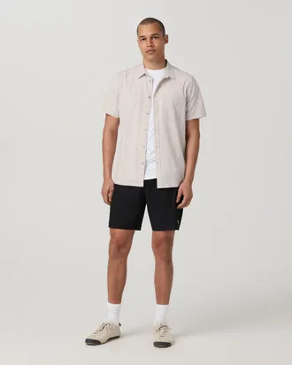 Vuori Clothing Short Sleeve Bridge Button Down | Salt Stone | Medium