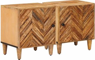 vidaXL Mesita De Noche 2 Uds. Marr&oacute;n 40 X 33 X 46 Cm Vidaxl