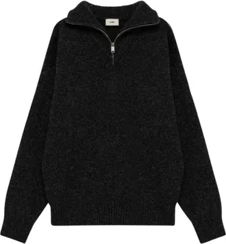 Autry Zwarte Truckchauffeur Stijl Sweater - Heren - Coltruien - Zwart - M - Truien & Vesten