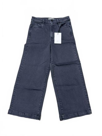 Hidden Jeans Womens Nori High Rise Wide Leg Crop Jeans In Charcoal