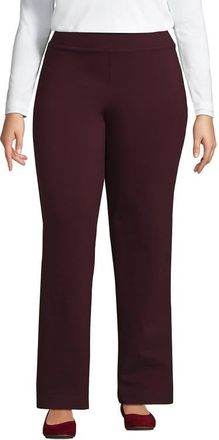 Lands End Starfish Mid Rise Straight Leg Pants in Lush Burgundy at Nordstrom, Size 1X