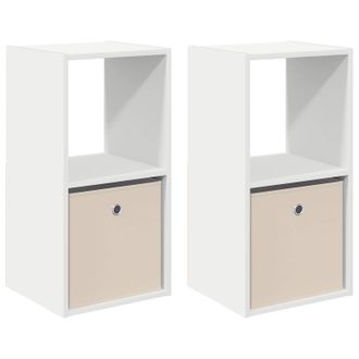 vidaXL Mesita De Noche 2 Pcs 35 X 32 X 68,5 Cm Madera De Ingenier&iacute;a Vidaxl