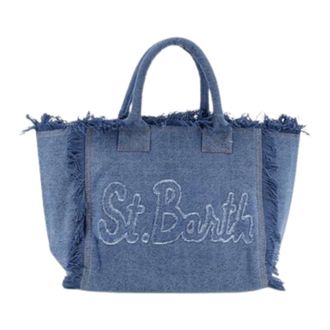 Saint Barth Tote Bags, female, Blue, Size: ONE SIZE Vanity Shoulder Bag