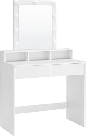 Boxxx Schminktisch, Wei&szlig;, Glas, Holzwerkstoff, 2 Schublade(n) Schubladen, rechteckig, Wange, 40x145x80 cm, Schlafzimmer, Schminktische