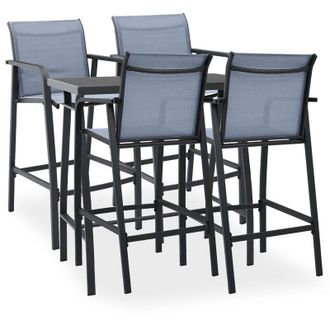 vidaXL Furniture Limited - Mesa Alta Y Taburetes De Bar De Jard&iacute;n 5