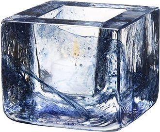 Kosta Boda Brick Votive, Blue