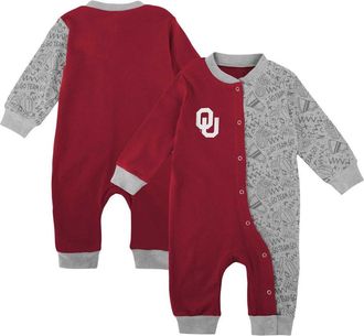 Outerstuff Infant Crimson Oklahoma Sooners Playbook Two-Tone Sleeper at Nordstrom, Size 18M