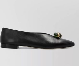 Jimmy Choo London margot leather loafers round toe detail