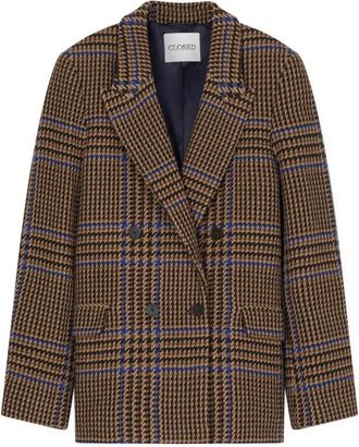 Closed Fitted Doublebreasted Blazer - Dames - Blazers - Bruin - XS - Wol - Jassen