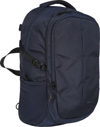Mountain Warehouse Unisex Vic Global Backpack Water Resistant Padded Mesh Back Spacious Rucksack Navy - One Size