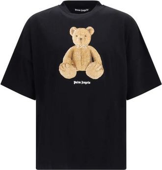 Palm Angels Heren, Tops, Zwart, Maat: M Katoen