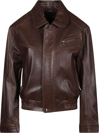 Nour Hammour Giacca Clint con zip - Marrone