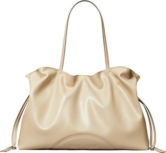 Tory Burch Ella Drawstring Tote - Dames - Schoudertassen - Beige - ONE Size - Katoen - Tassen