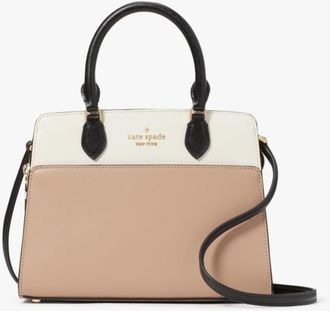 Kate Spade New York Womens Madison Colorblock Saffiano Leather Small Satchel - Brown - One Size