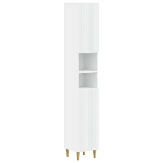 vidaXL Armadio Da Bagno Con Ripiano Aperto Arnhem Bianco Vidaxl