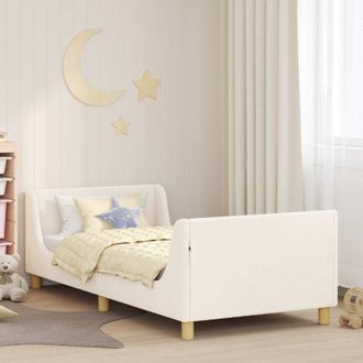 vidaXL vidaXL Struttura letto bambini con testata Crema 90 x 190 cm