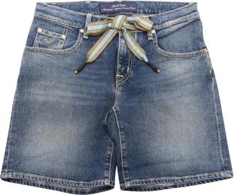 Jacob Cohen Relaxte Bermuda Shorts Gemaakt in Itali&euml; - Dames - Denim shorts - Blauw - W25 - Katoen - Korte Broeken