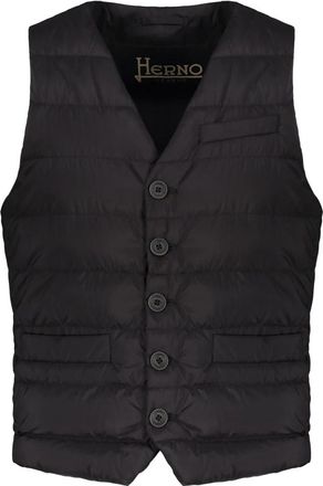 Herno Elegant Vest voor Veelzijdige Looks - Heren - Bodywarmers - Zwart - S - Jassen