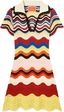 La DoubleJ Abito corto con motivo chevron - Rosa