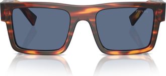 Prada 0pr 19ws Rectangular Tortoiseshell Acetate Sunglasses