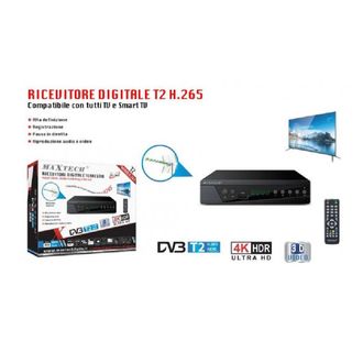 Trade Shop Trade Shop - Ricevitore Digitale Terrestre T2 H.265 Decoder Tv Smart Tv Dg-t003 Telecomando