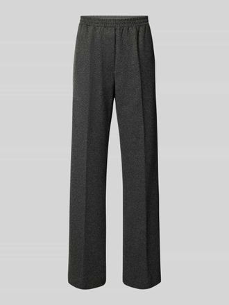 Max Mara Regular Fit Hose mit Woll-Anteil Modell ZELMA in Mittelgrau Melange, Gr&ouml;&szlig;e XXL
