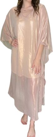 Adrienne Celine Dress In Nude Shimmer