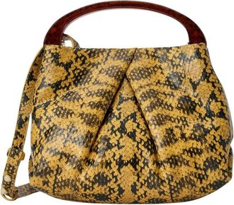 Dries Van Noten Gestructureerde Leren Handtas - Dames - Handtassen - Geel - ONE Size - Leer - Tassen
