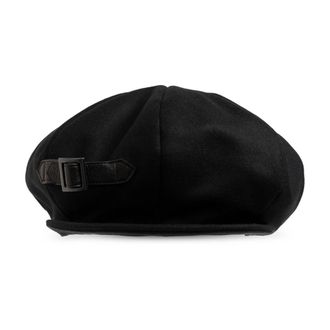 Yohji Yamamoto Accessoires, Heren, Zwart, L, Katoen, Wool Flat Cap