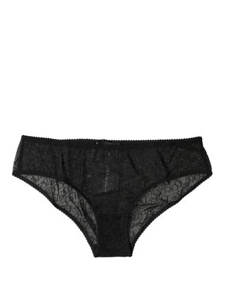 Dolce & Gabbana Womens Black Nylon Stretch Mid Waist Brief Underwear Elastane Clothing