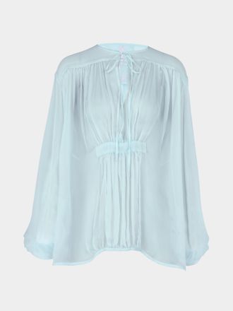 Les Vacances d'Irina Womens The Hazy Nipple Silk Shirt One Size